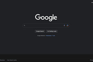 Google search home page