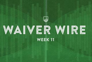 Week 11 waiver wire reactions