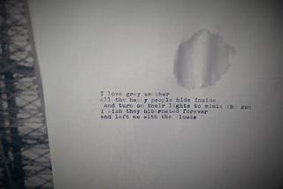 I Love Gray Weather by Allen Cole