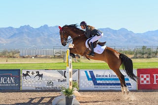 Cover photo for operations research blog post. A horse rider jumping over an obstacle.