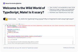 Welcome to the Wild World of TypeScript, Mate! Is it scary?