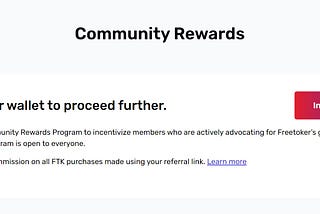 Freetoker Community Rewards Program