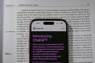 An image of the ChatGPT Openai webiste open on a mobile phone