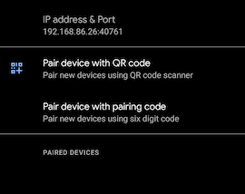 [Android] Using ADB QR code pairing in R