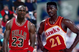 Image of Michael Jordan and Dominique Wilkins