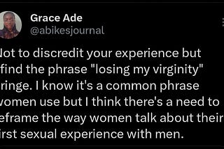 On Virginity And The Language We Use