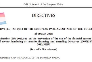 January 10, 2020, time for the fifth EU Anti-Money Laundering Directive (..but