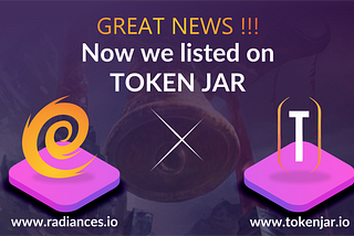 Radiance listed in Tokenjar.io