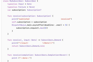 Processing Published Elements with Subscribers