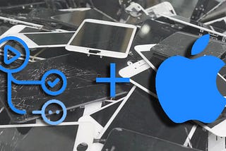 Github actions and Apple logo