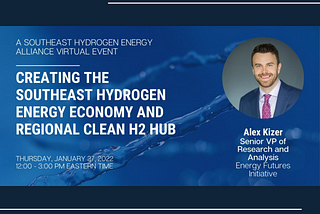 Alex Kizer Presents EFI’s Hydrogen Work at Southeast Hydrogen Conference