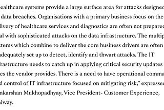 Cyberthreats the flip side of India’s healthcare digitalisation