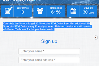 Get free Stylocoin
