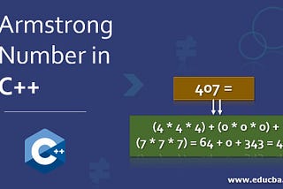 C++ PROGRAM TO FIND THE ARMSTRONG NUMBER!!!