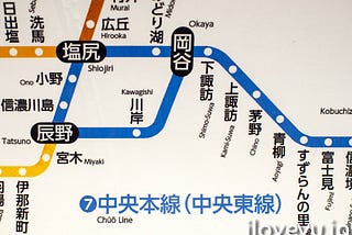 Picture of a train map.