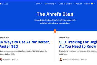 Ahref blog site for beginners- image by author