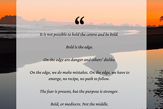 Meet the moment with boldness