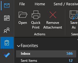 Revert Outlook 365 hubbar to legacy view
