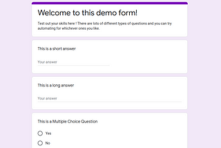 Automatically filling multiple responses into a Google Form with Selenium and Python