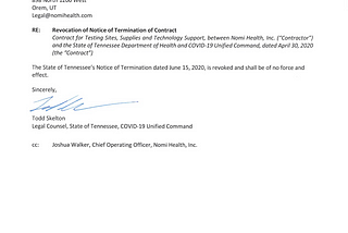 Correcting the Record on Nomi Health’s Engagement with Tennessee
