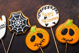 Festive halloween cookies.