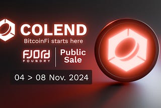 Colend announces its IDO on Fjord Foundry