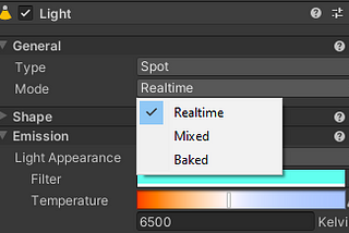 Difference Between Realtime, Mixed, And Baked Lighting in Unity