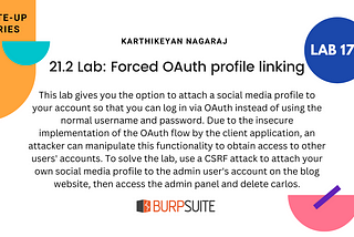 21.2 Lab: Forced OAuth profile linking | 2024