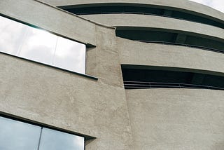 A photo of a brutalist building by Markus Winkler