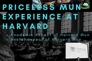 Priceless MUN Experience At Harvard University