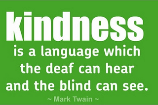 Never underestimate the power of a few kind words…