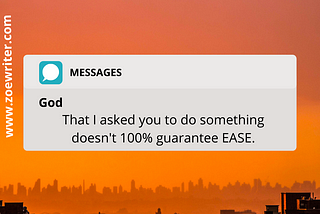 It doesn’t guarantee ease
