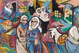 01 Work, Middle East Artists, LAILA SHAWA’s THE SOUK IN GAZA, with footnotes