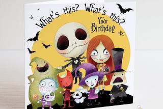 Nightmare Before Christmas Birthday Card