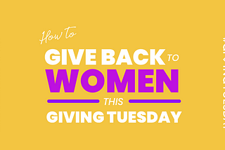 How to support women’s health this #GivingTuesday