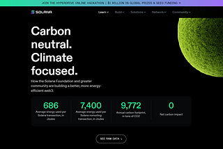 Solana — First Layer1 Blockchain with real-time energy emissions tracking