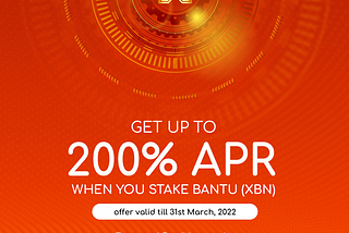 BantuStakes 200% APR cycle is now live! Let us Harambee