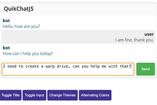 QuikChat example widget (image by author)