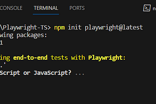 Creating Playwright framework with Typescript from scratch