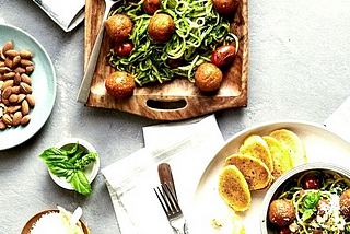 Zoodles with Plant-Based Meatballs