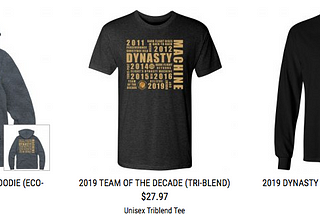 Dynasty Machine Announces New Logo and Memorabilia to Commemorate “Team of the Decade” Honor