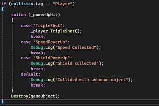 Switch Statements, and what they are used for.