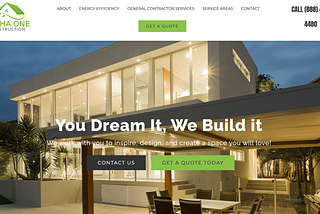 Alpha One Construction, Inc website