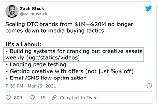 How to crank out creative (UGC/Statics/Videos) assets to scale DTC brands?