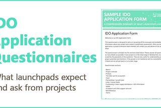 IDO application questionnaires