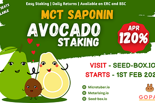 MCT Saponin Avocado Staking Details