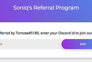 The Soniq Referral System