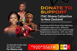 SUPPORT FOUR GHANAIAN TEACHING ARTISTS TO NEW ZEALAND- ITAC
