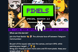 Pixels链游在Telegram上的表现