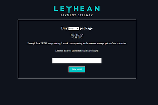 Lethean December Update